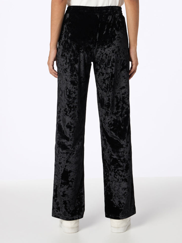 Woman black chenille jogger pants Yvonne - MC2 Saint Barth