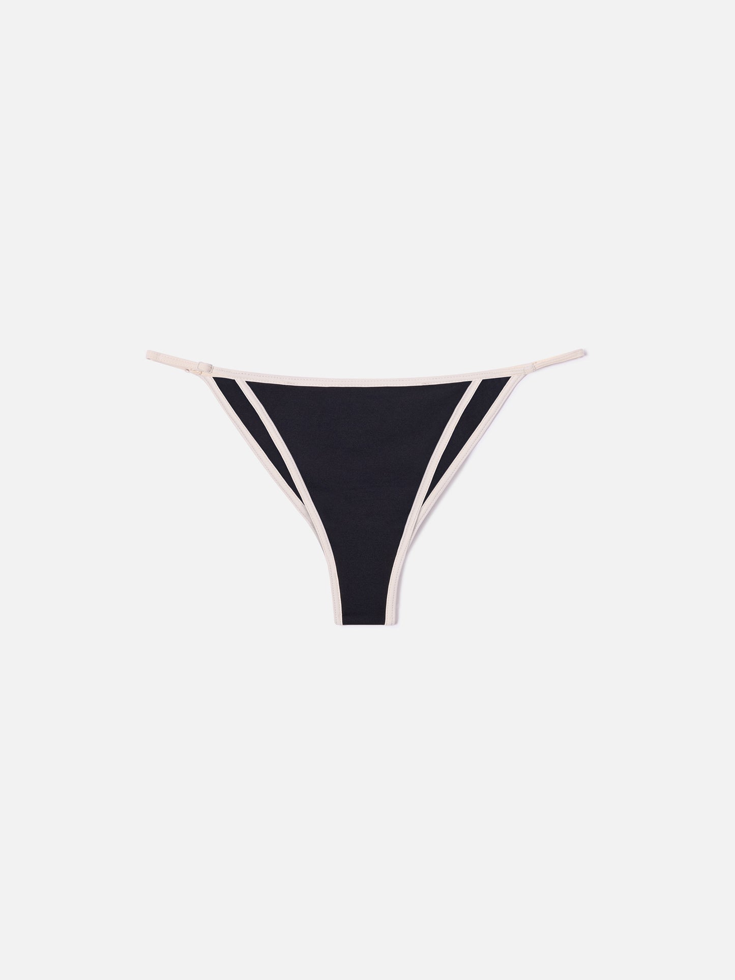 Slip mare Zephire String modello brasiliana nero con profilo a contrasto
