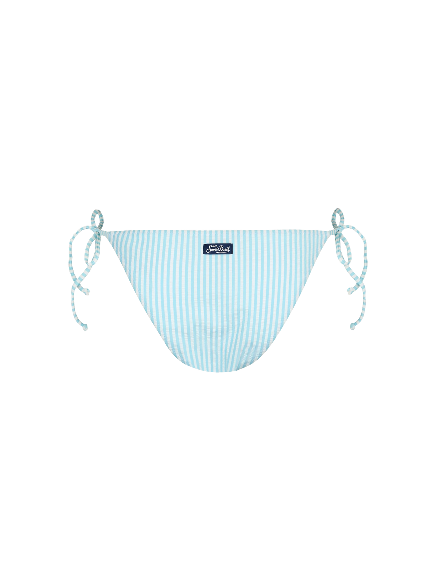 Woman seersucker striped classic swim briefs Virgo - MC2 Saint Barth