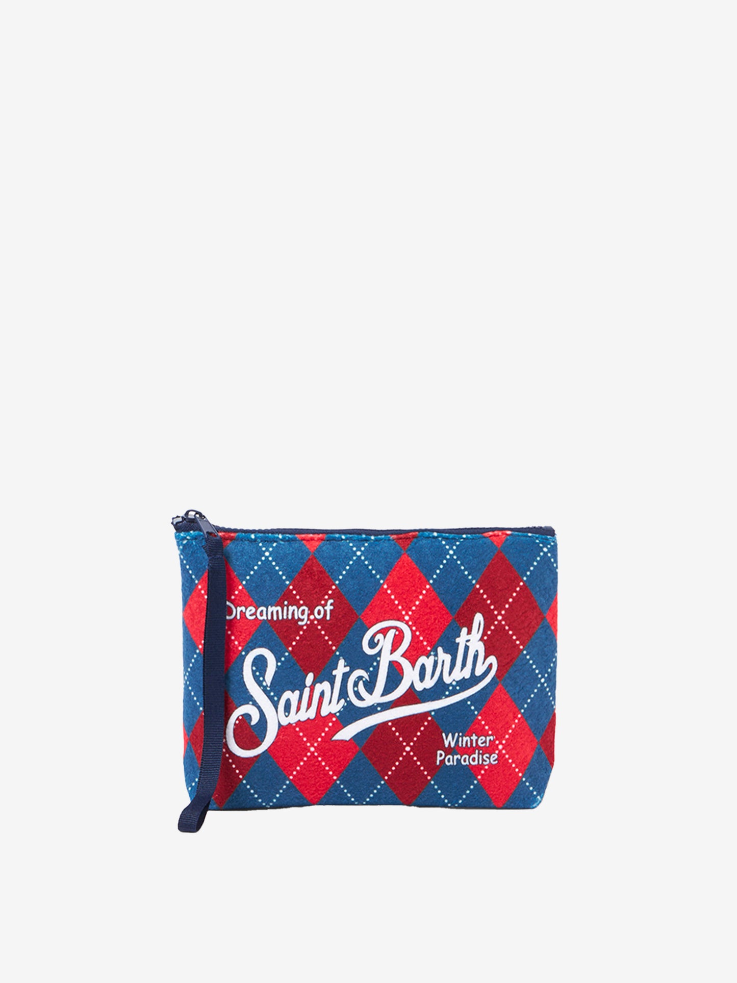 Pochette Aline in lana con stampa argyle