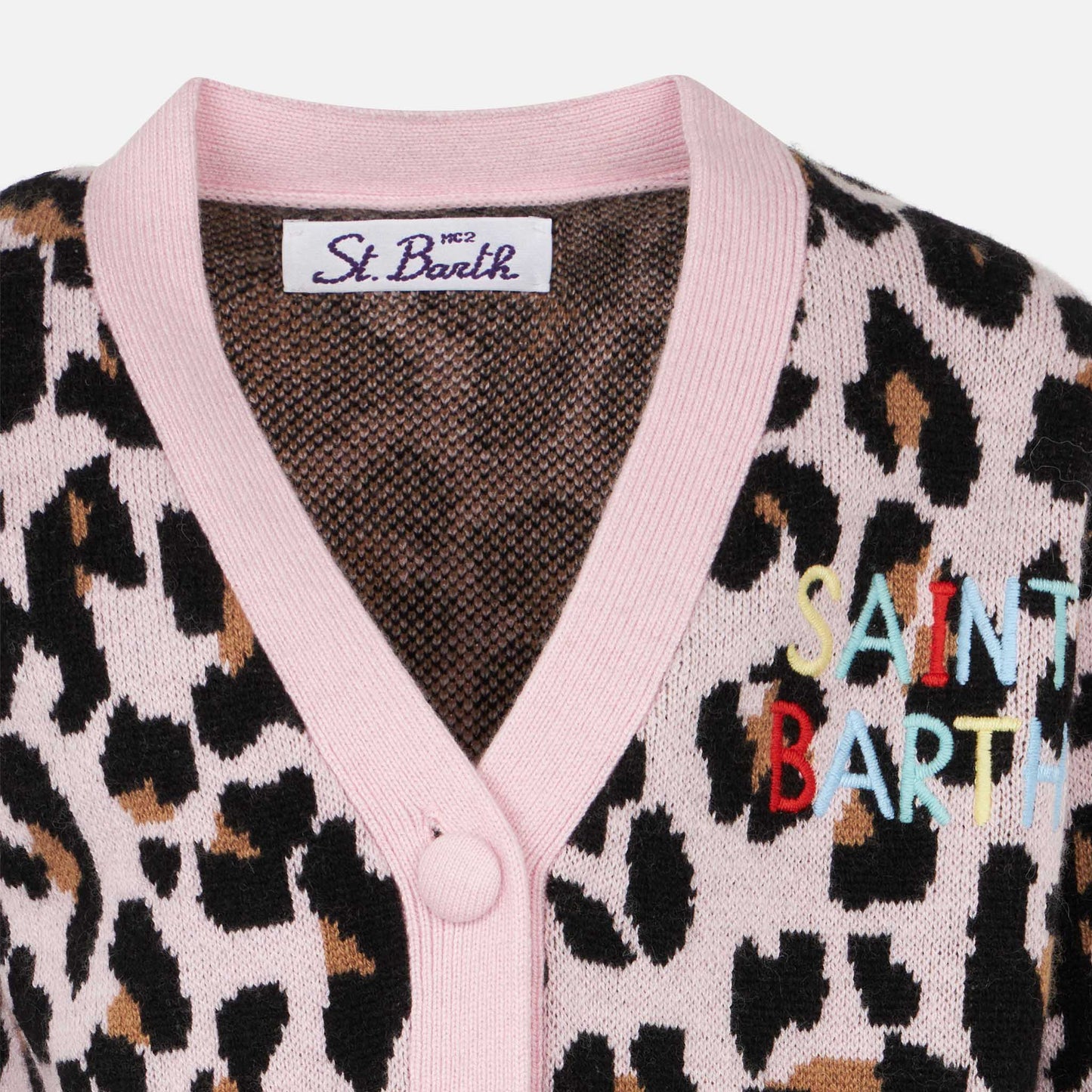 Girl cropped cardigan with Saint Barth embroidery - MC2 Saint Barth