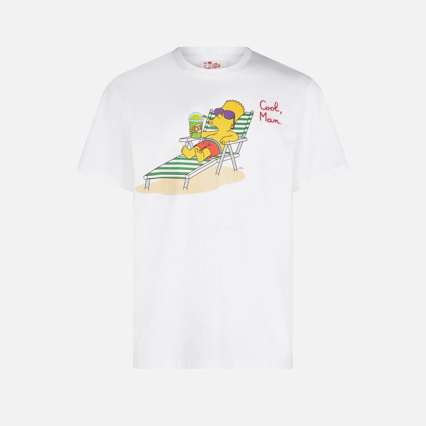 Man cotton t-shirt with Cool Man Bart embroidery | THE SIMPSONS SPECIAL EDITION