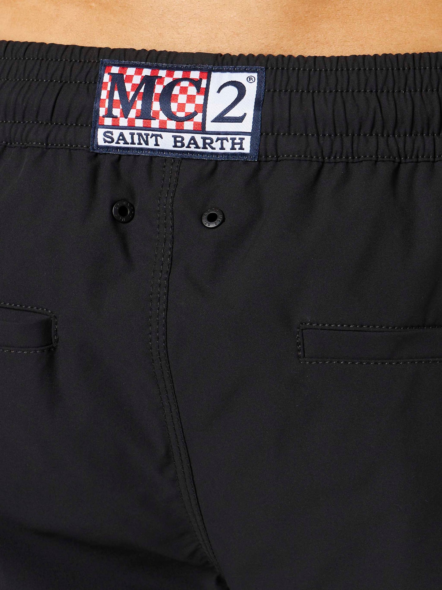 Man swim shorts with side logo and contrast - MC2 Saint Barth