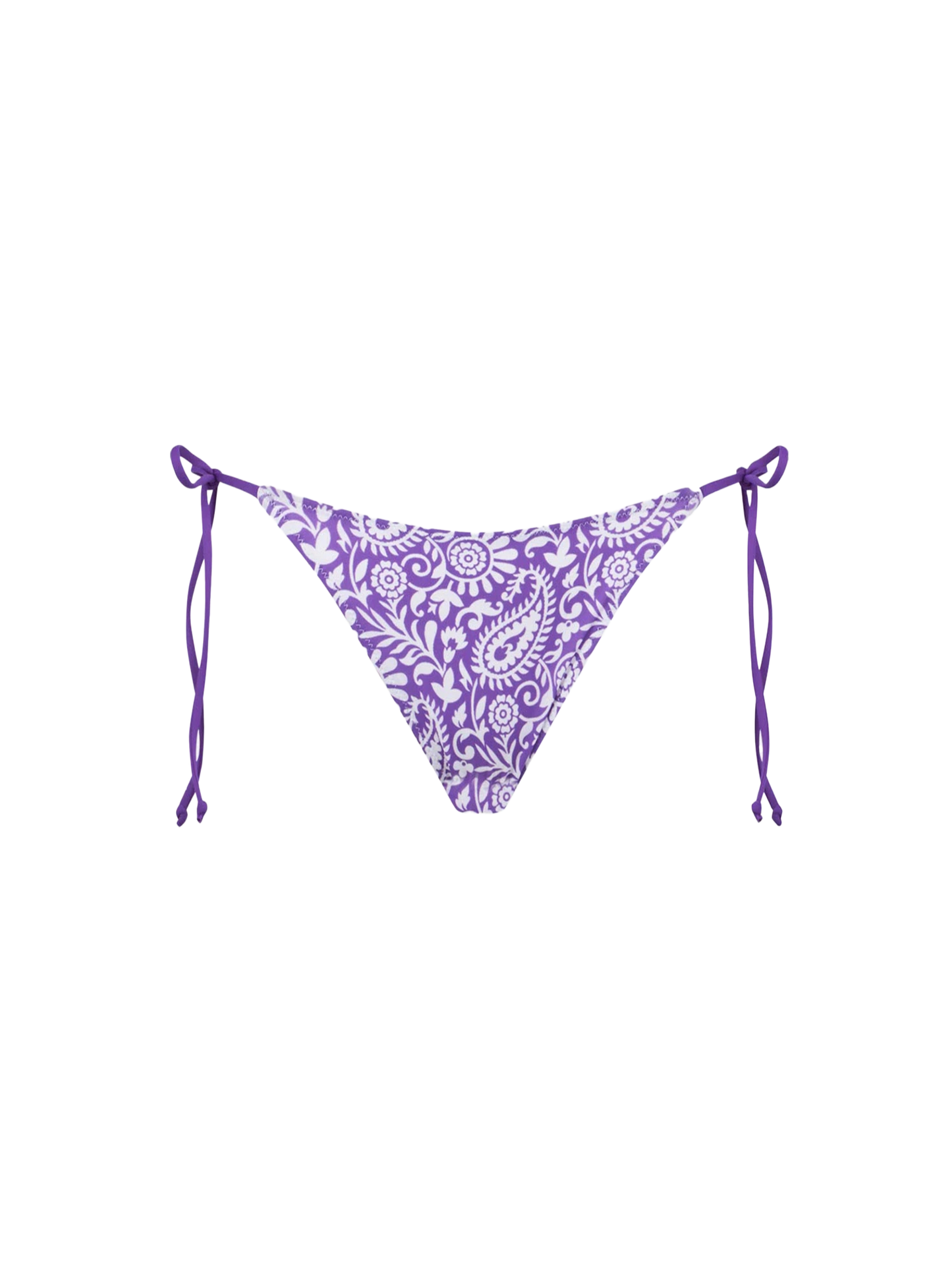 Woman swim briefs with paisley print and side laces - MC2 Saint Barth