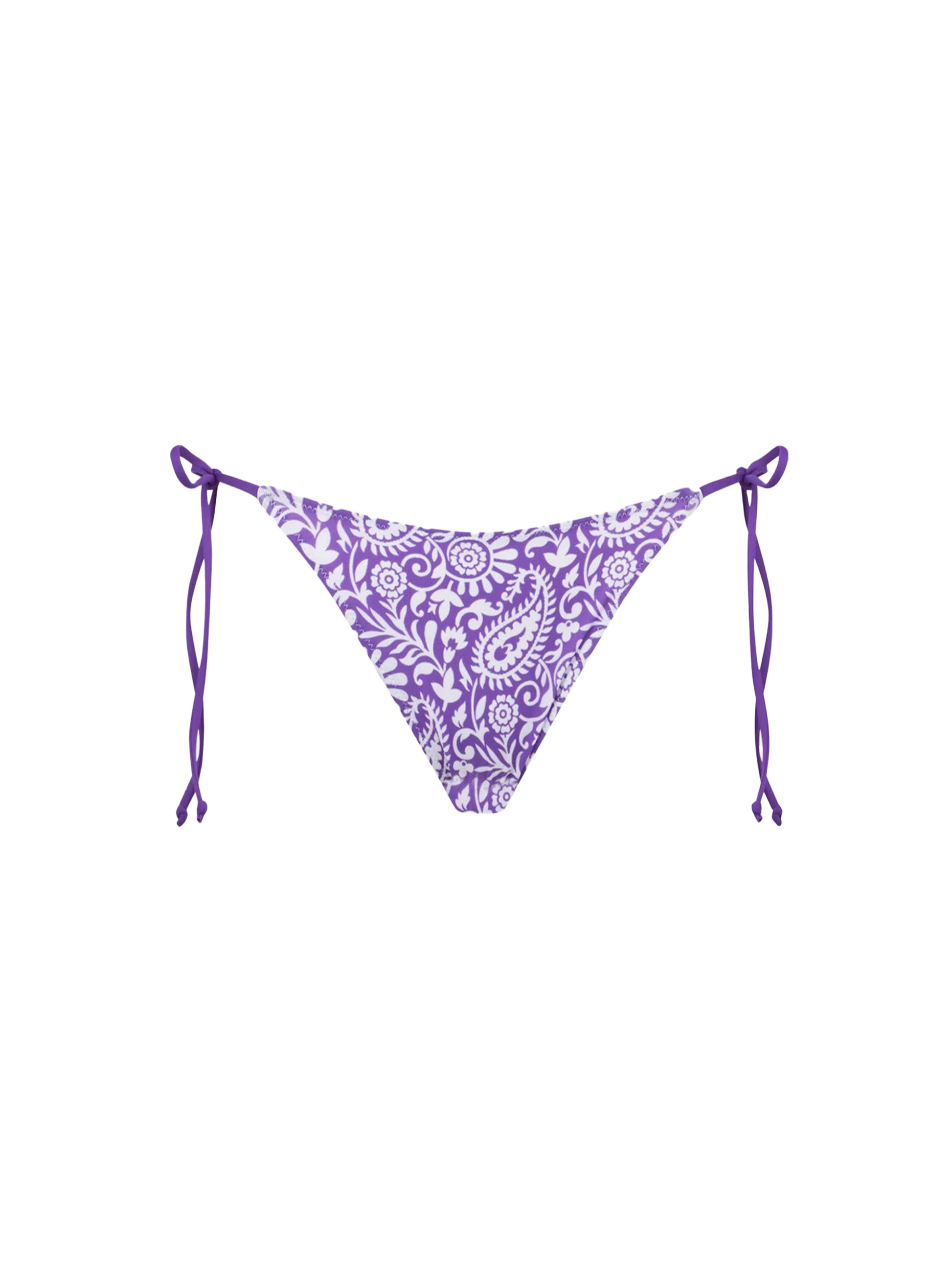 Woman swim briefs with paisley print and side laces - MC2 Saint Barth