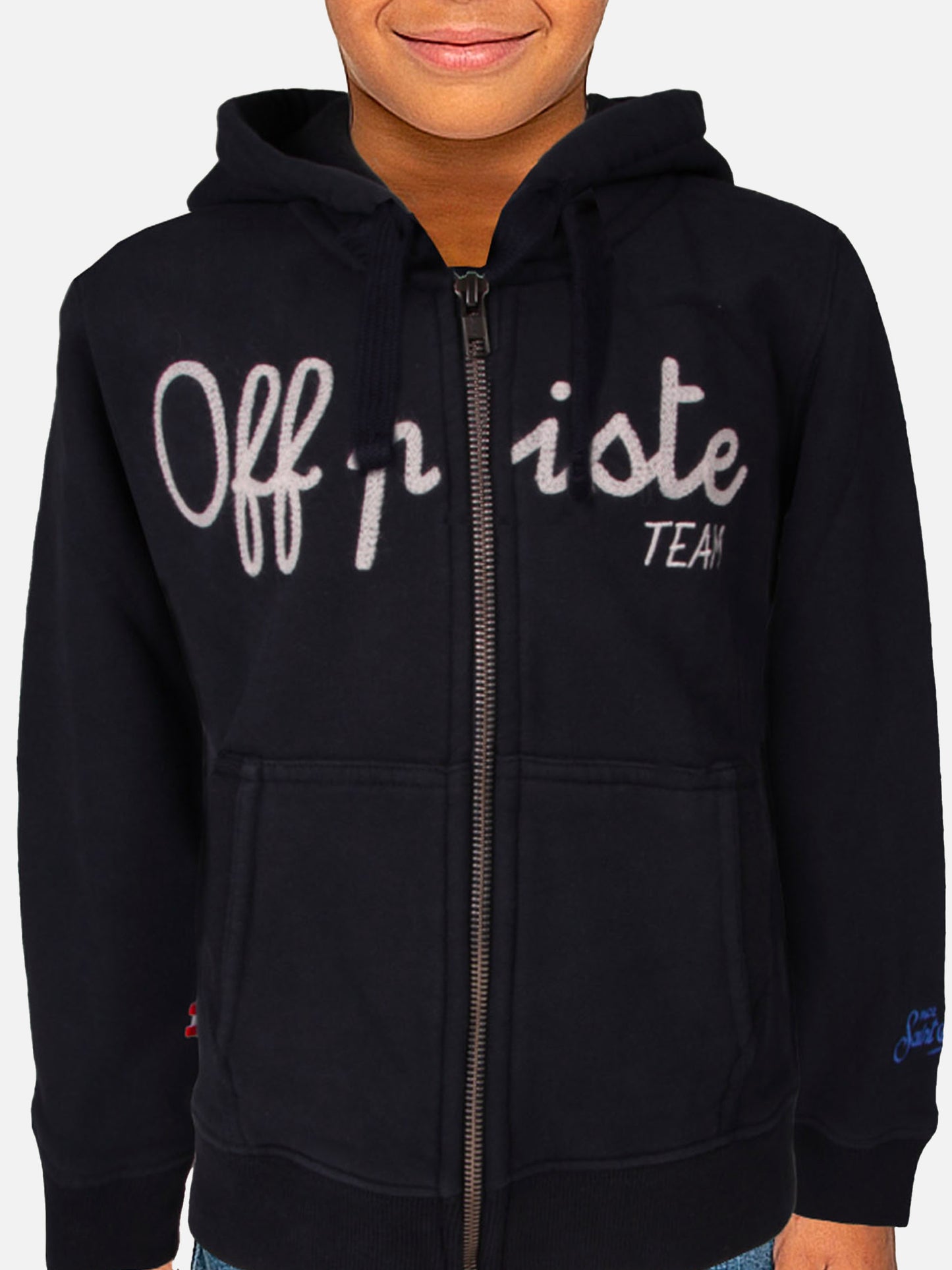 boy Blue navy sweatshirt Off Piste team embroidery - MC2 Saint Barth