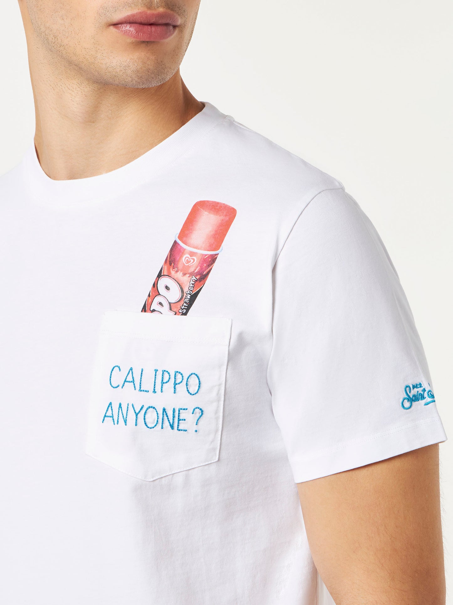 Cotton t-shirt with Calippo Anyone? embroidery| Algida® Special Edition - MC2 Saint Barth