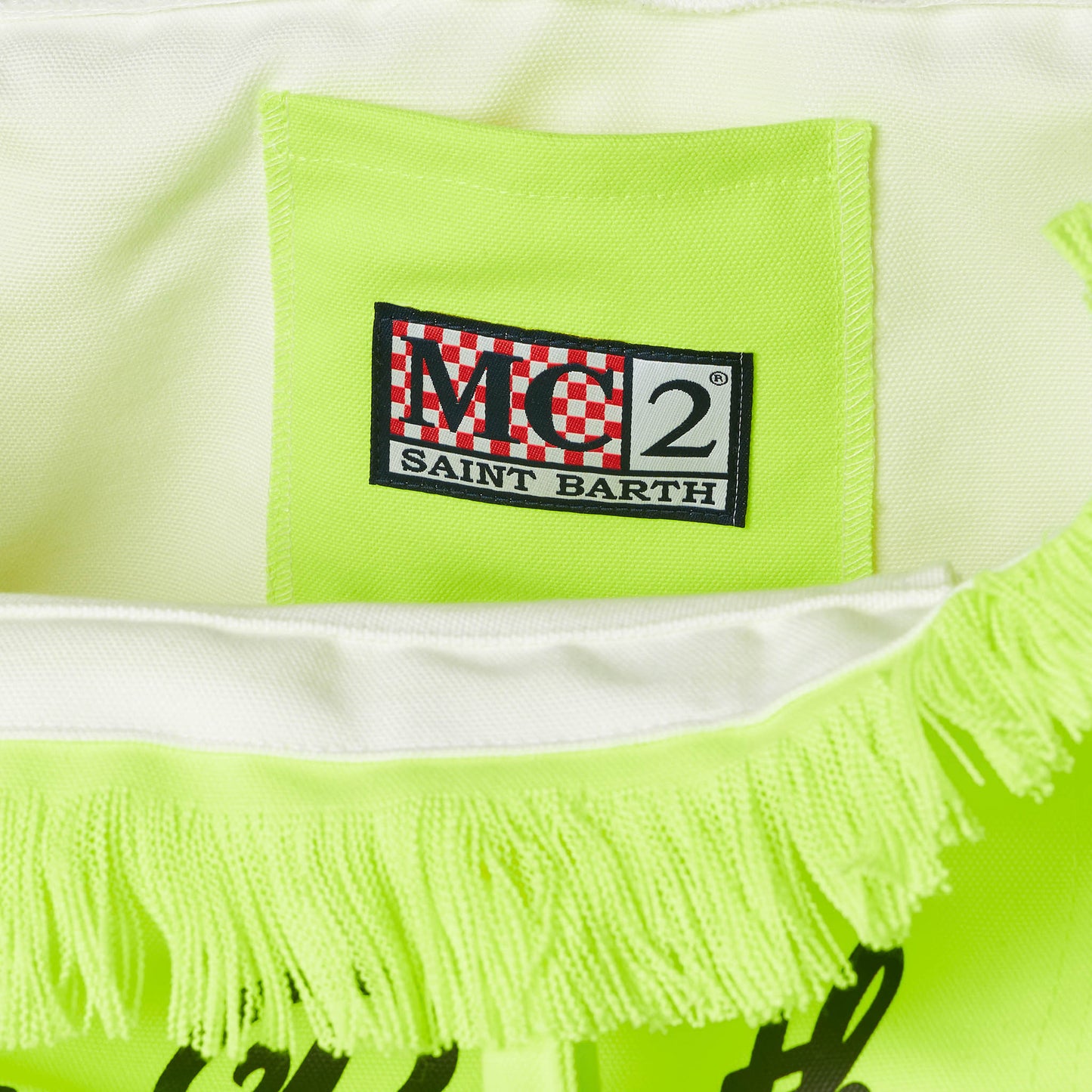 Vanity fluo yellow canvas shoulder bag - MC2 Saint Barth