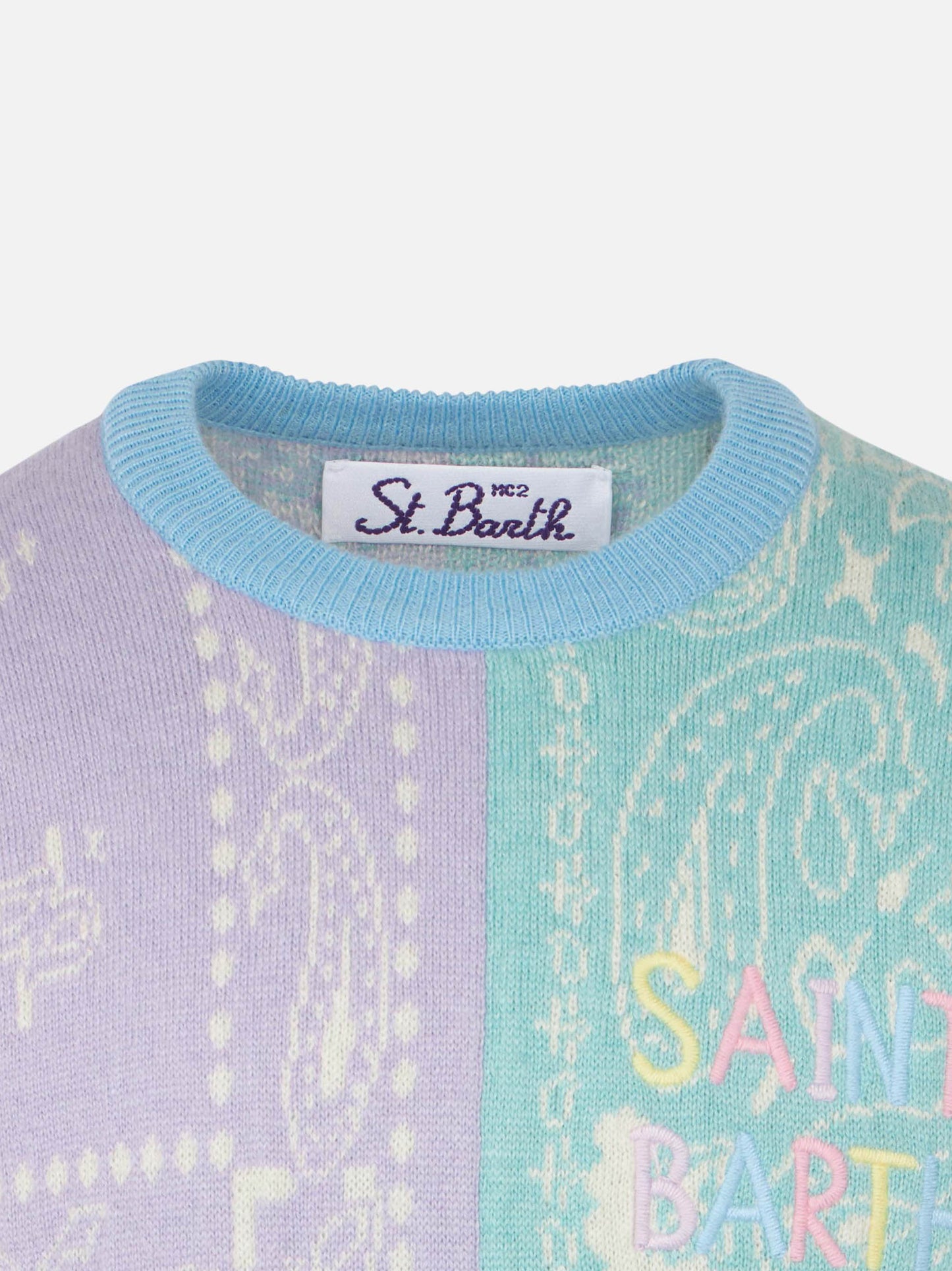 Girl bandanna print brushed sweater - MC2 Saint Barth