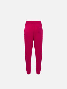 Girl fuchsia knitted jogger pants - MC2 Saint Barth