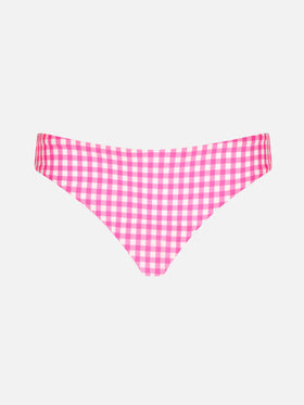 Girl swim briefs with gingham print - MC2 Saint Barth