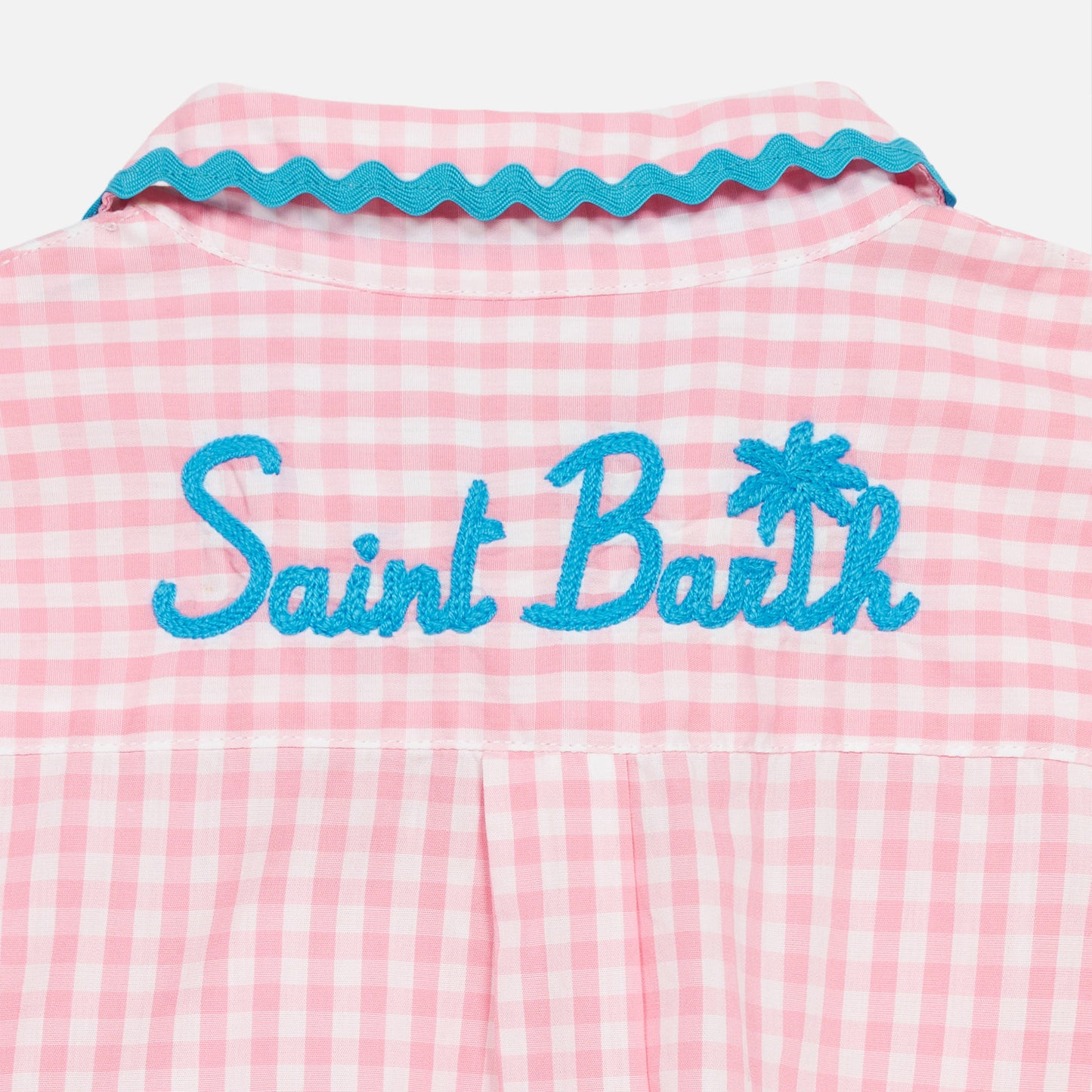 Girl shirt with gingham print - MC2 Saint Barth