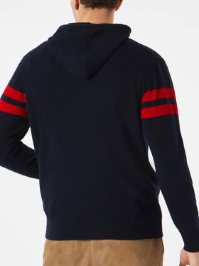 Knitted hoodie with St. Barth print - MC2 Saint Barth