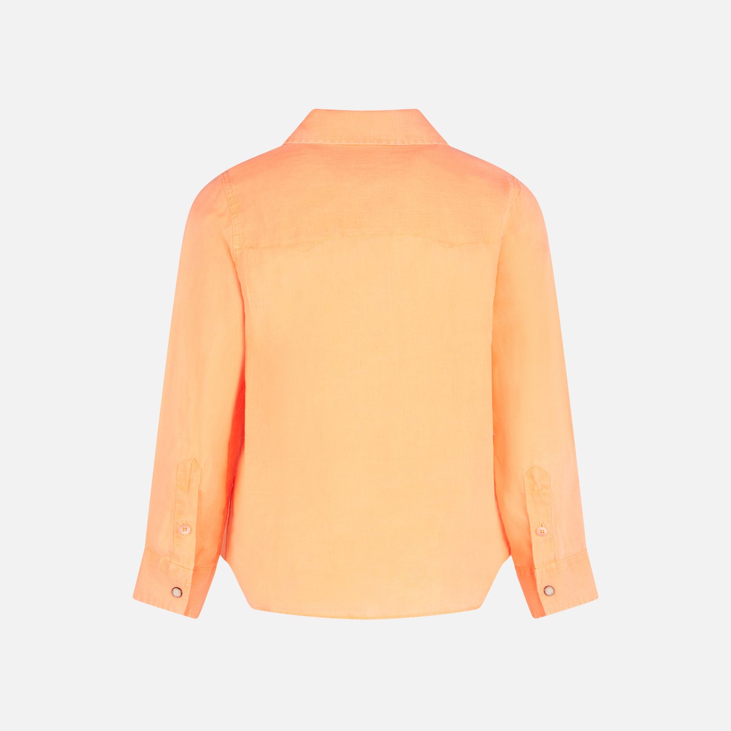 Boy fluo orange linen shirt - MC2 Saint Barth
