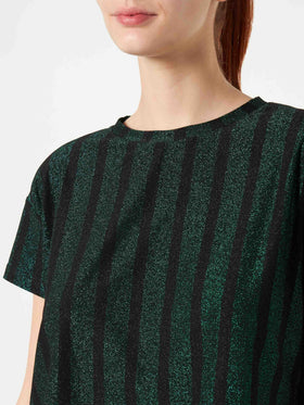 Glitter striped knitted top - MC2 Saint Barth