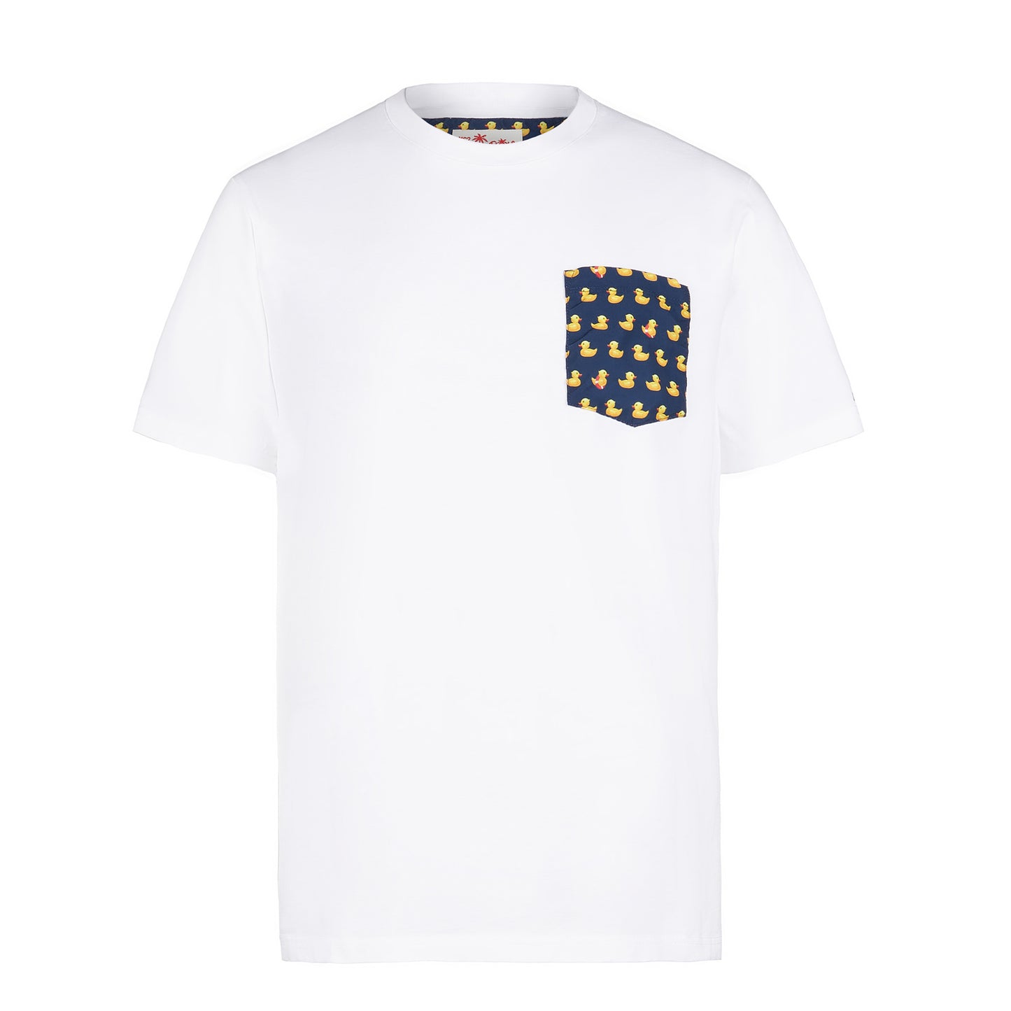 Herren-T-Shirt aus Baumwolle mit bedruckter Tasche