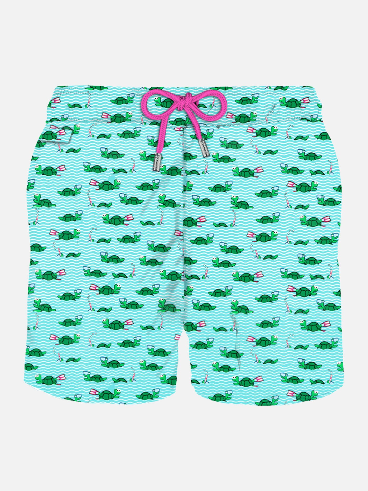 Man light fabric swim shorts with swimmer turtle print - MC2 Saint Barth