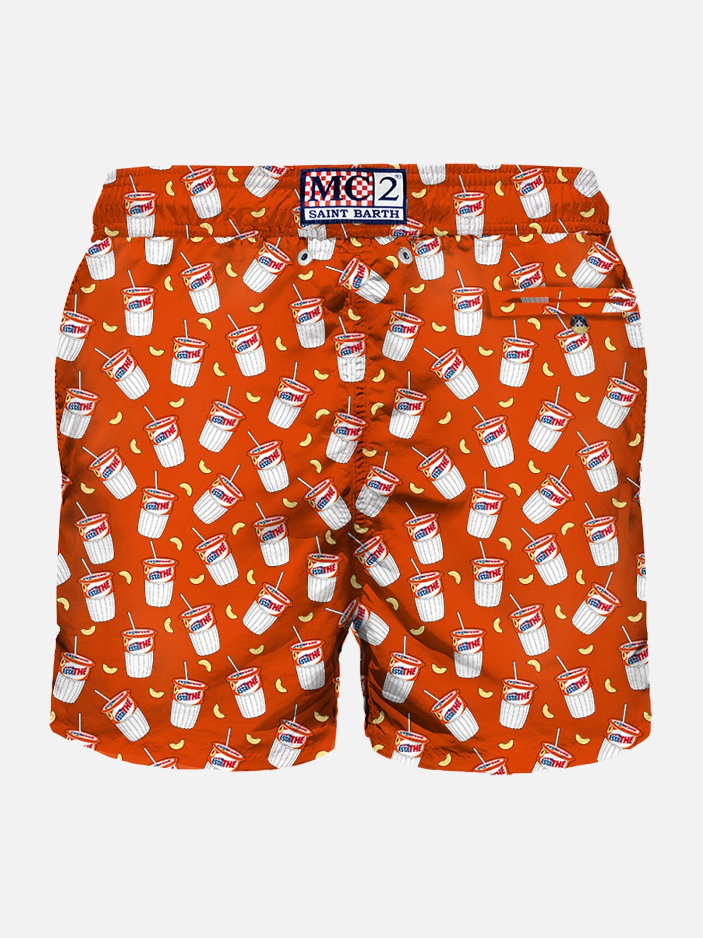 Man light fabric swim shorts with Estathé print | Estathé® Special Edition - MC2 Saint Barth