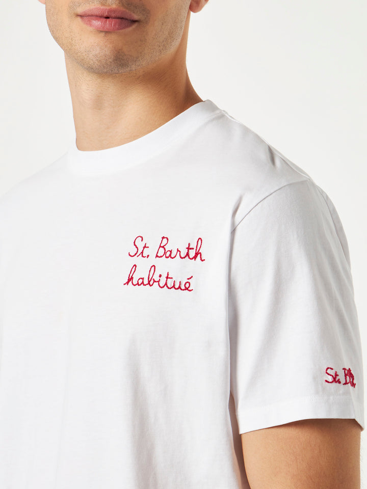 T-shirt da uomo con ricamo St. Barth Habituè