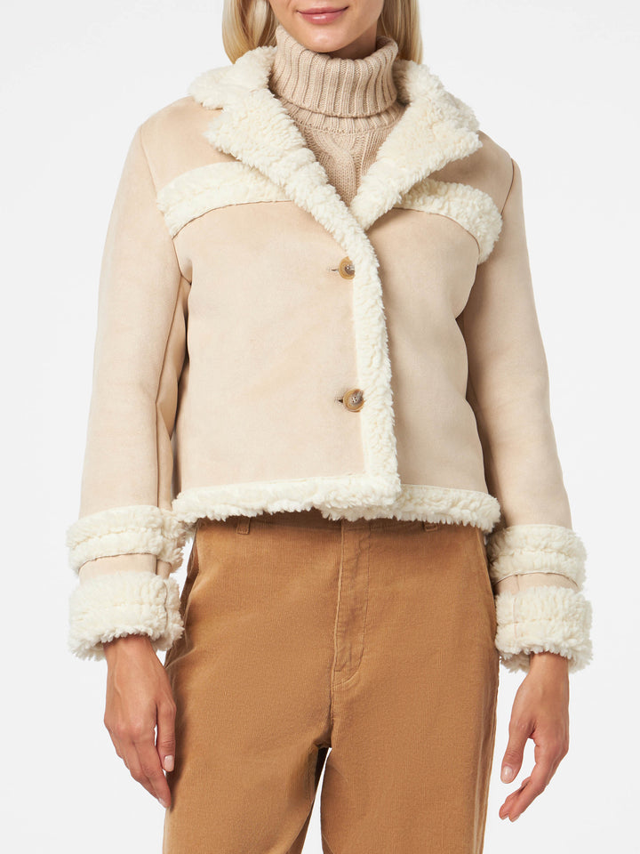 Woman short shearling-like jacket - MC2 Saint Barth