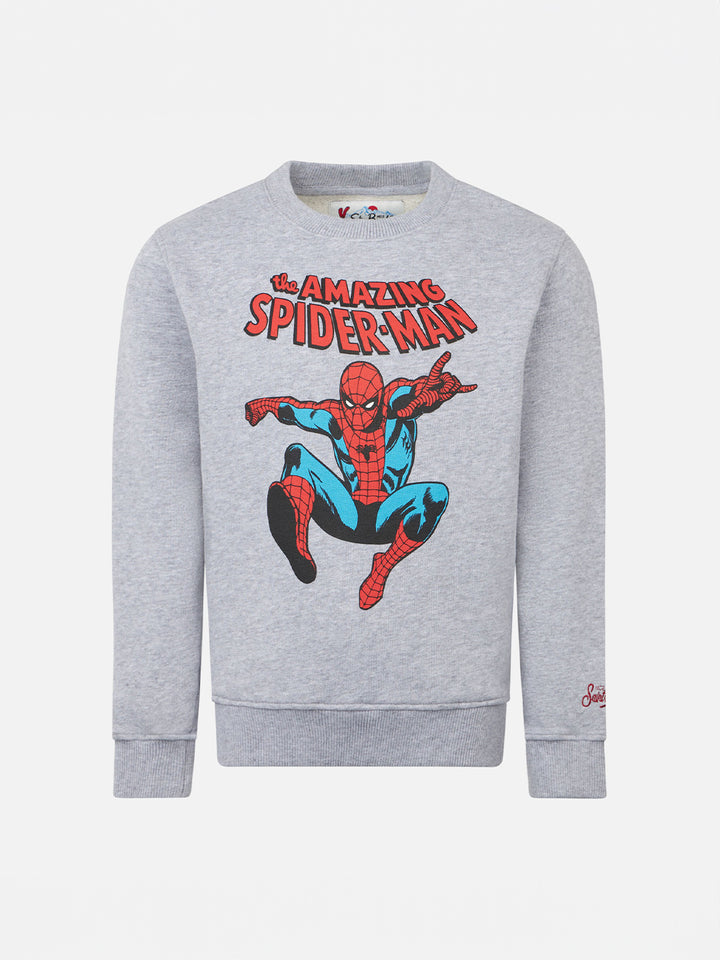 Boy crewneck grey sweatshirt with Spiderman print | MARVEL SPECIAL EDITION - MC2 Saint Barth