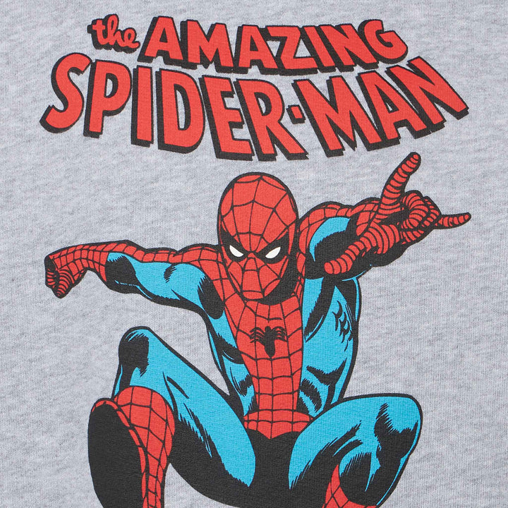 Boy crewneck grey sweatshirt with Spiderman print | MARVEL SPECIAL EDITION - MC2 Saint Barth
