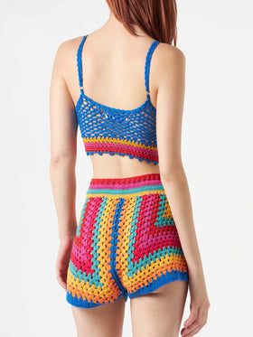 Multicolor crochet top - MC2 Saint Barth