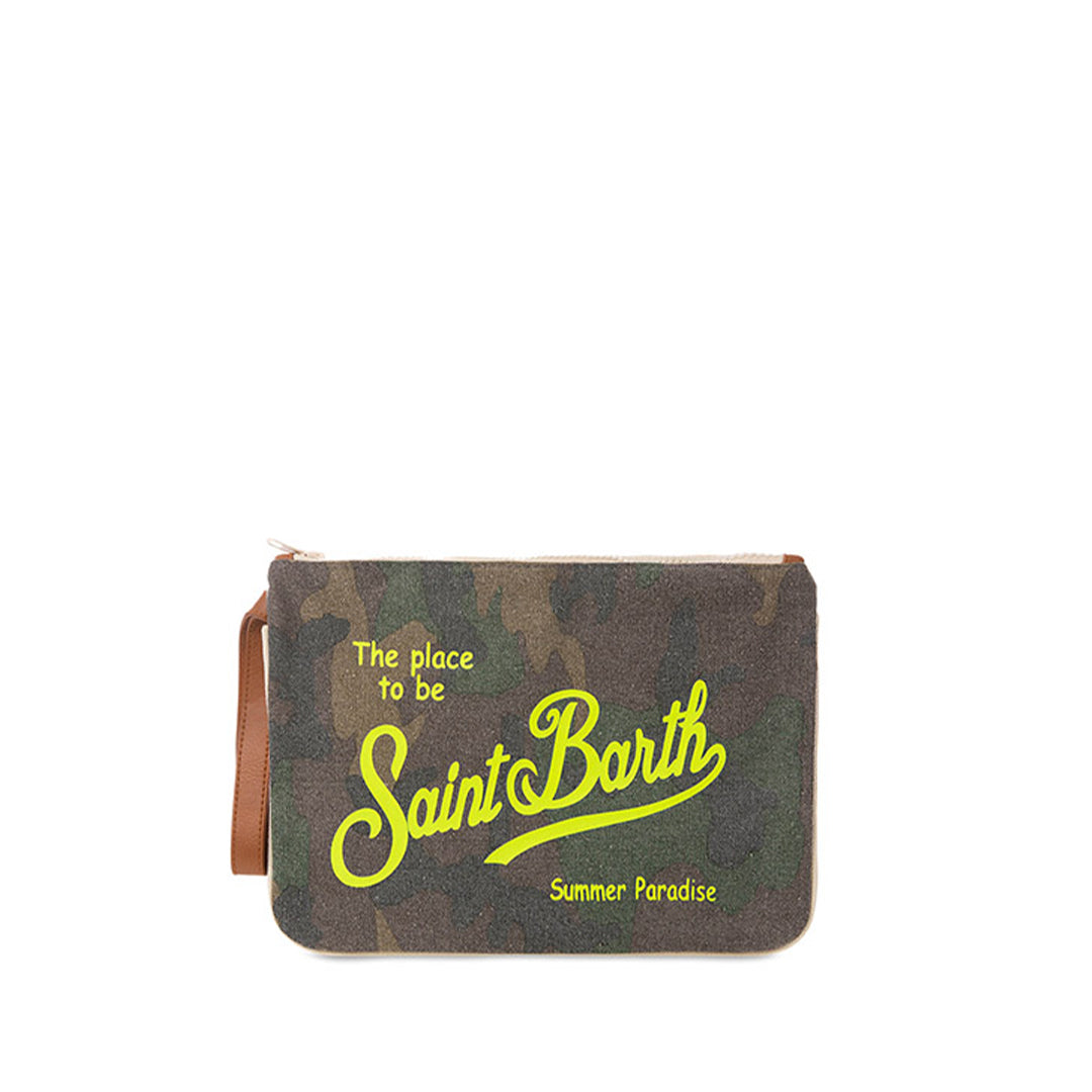 Parisienne-Canvas-Pochette mit Tarnmuster