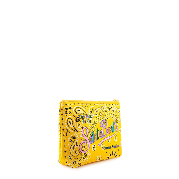 Pochette Aline in scuba con stampa bandana