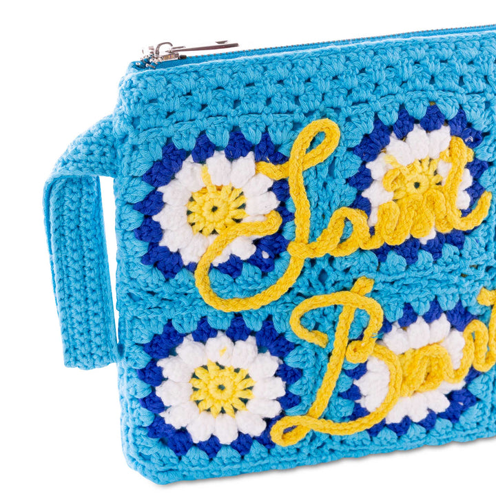 Parisienne crochet pouch bag with daisy embroidery - MC2 Saint Barth