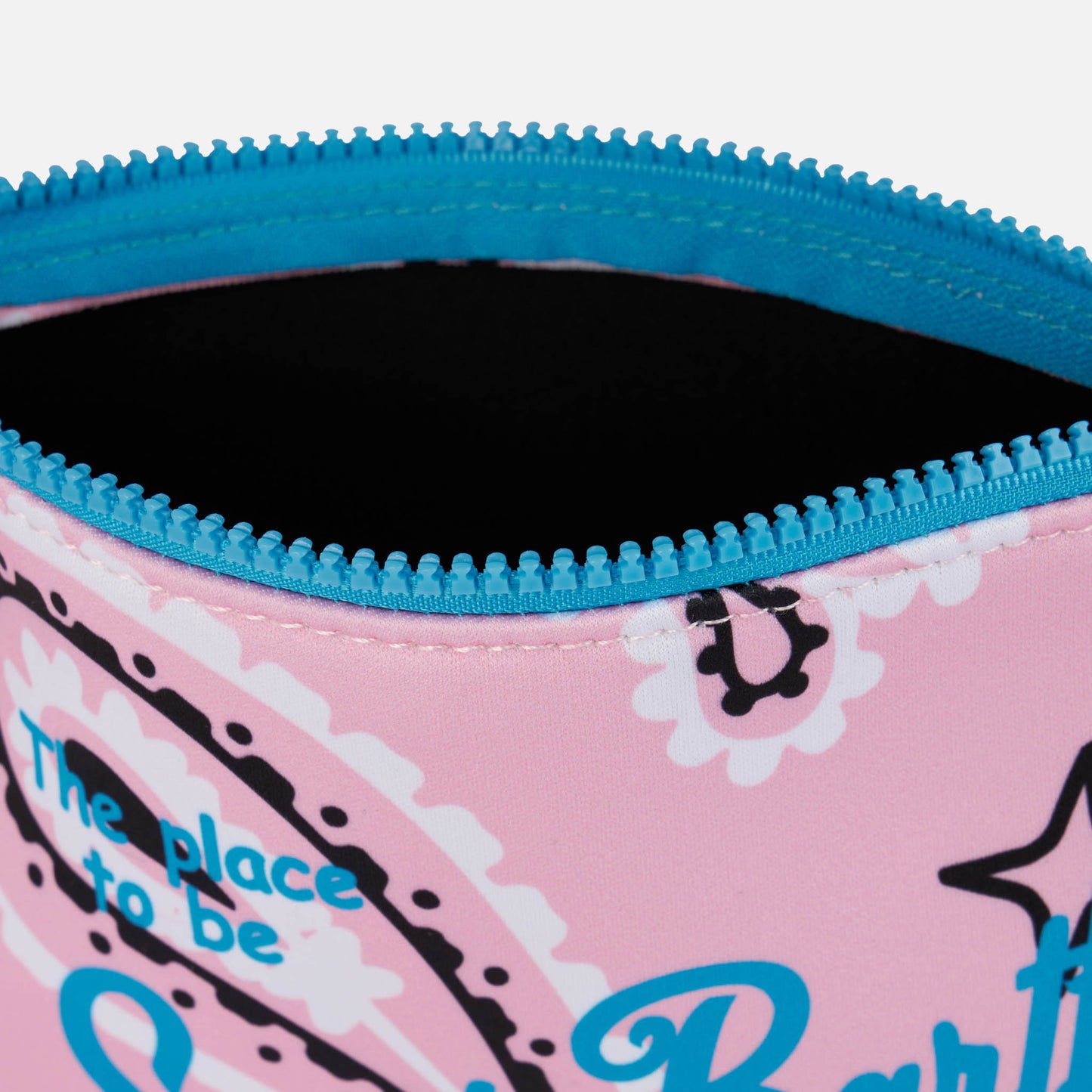 Pochette Aline in scuba con stampa paisley rosa