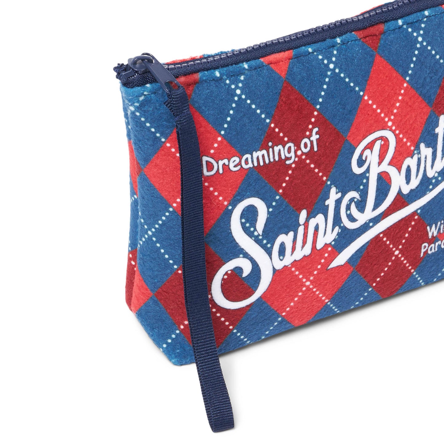 Pochette Aline in lana con stampa argyle