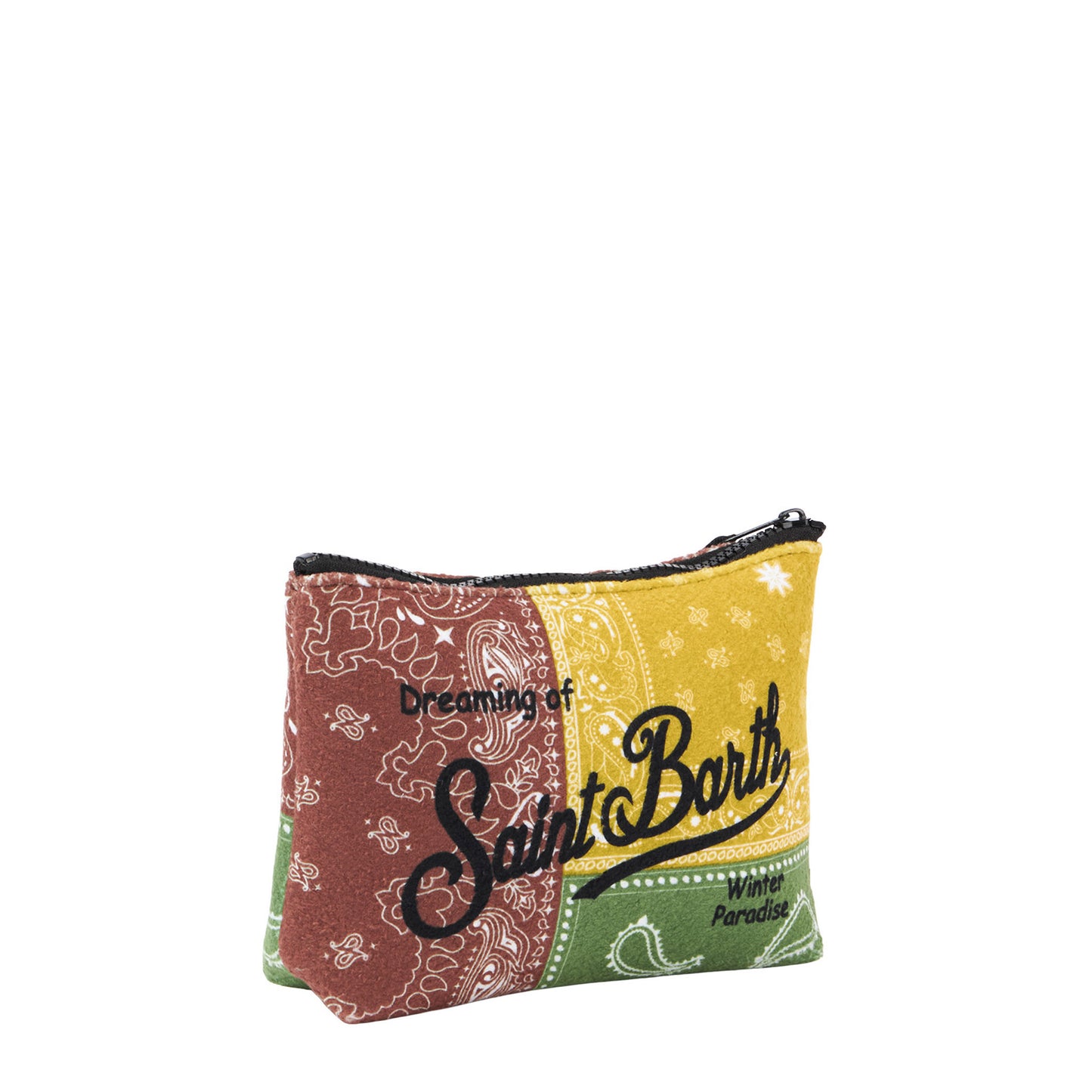 Aline wooly pochette with bandanna print