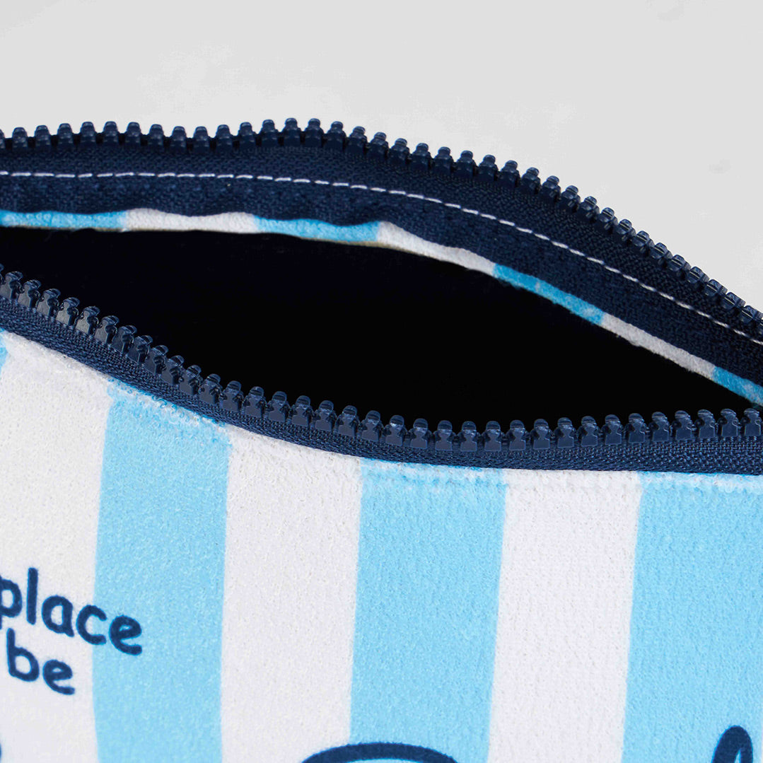 Aline-Terry-Pochette mit Saint-Barth-Print