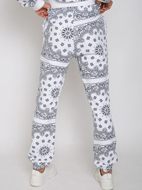 Cotton joggers with bandanna print - MC2 Saint Barth