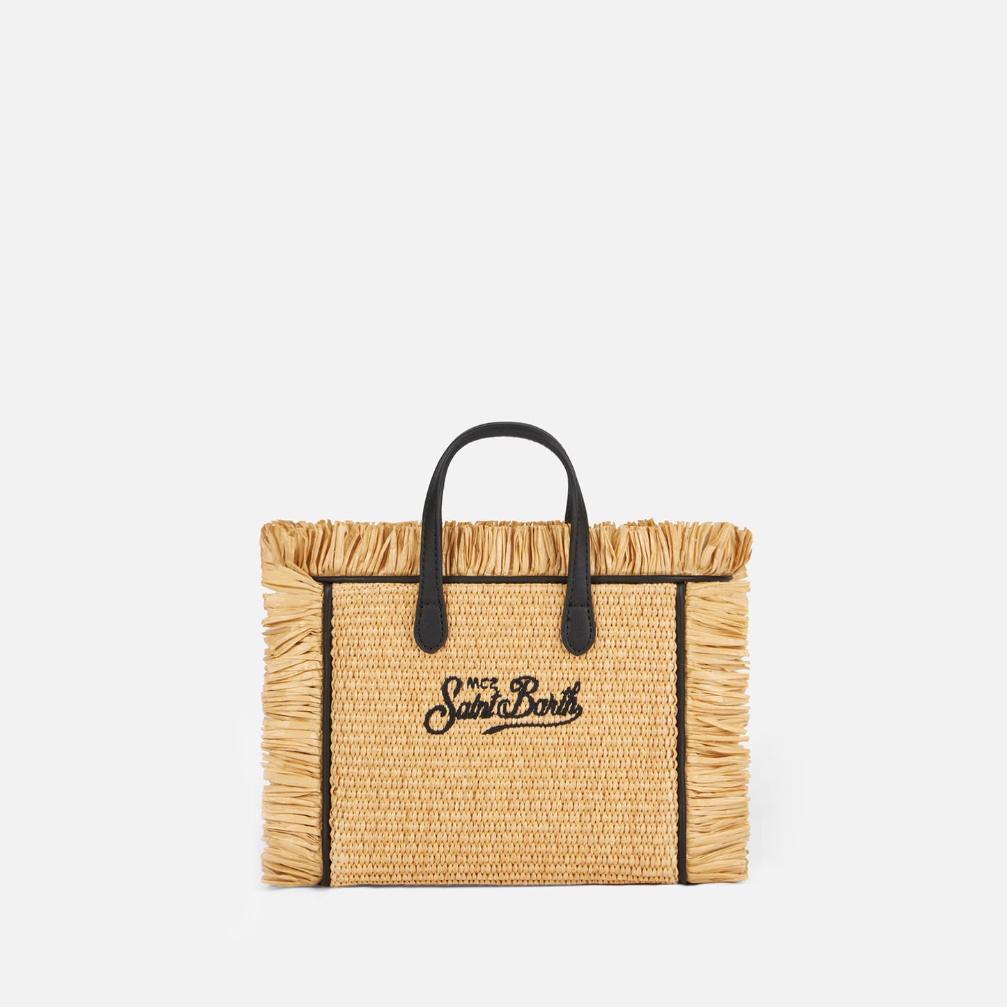 Mini Vanity straw bag with embroidery