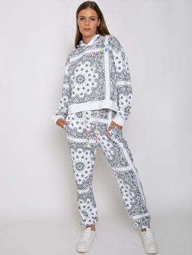 Cotton joggers with bandanna print - MC2 Saint Barth