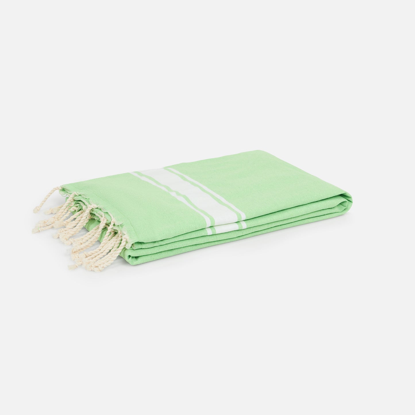 Fouta classico verde fluo doppiato con morbida spugna di poliestere
