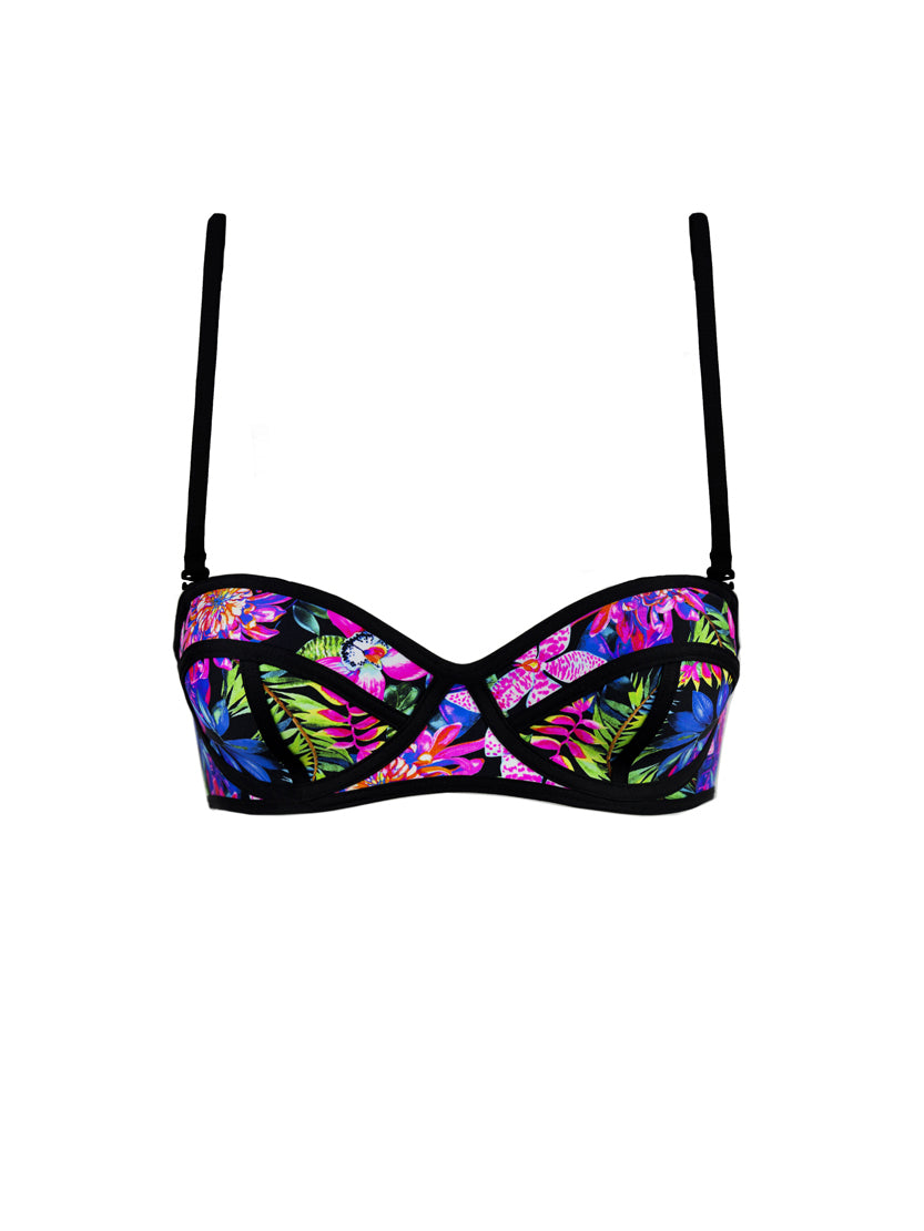 Flower scuba fabric top - MC2 Saint Barth