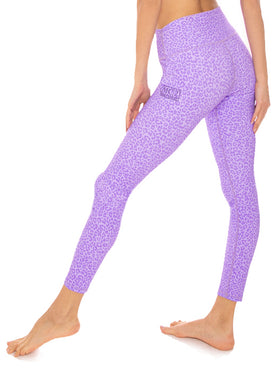 Animalier purple pastel printed yoga leggings - MC2 Saint Barth