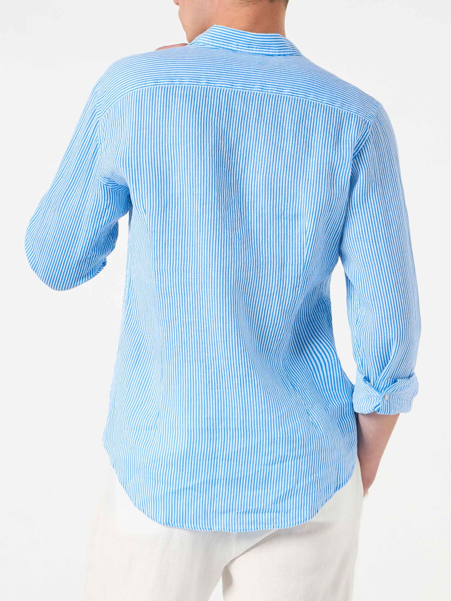 Man striped linen Pamplona shirt - MC2 Saint Barth