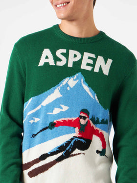 Man sweater Aspen vintage postcard print - MC2 Saint Barth