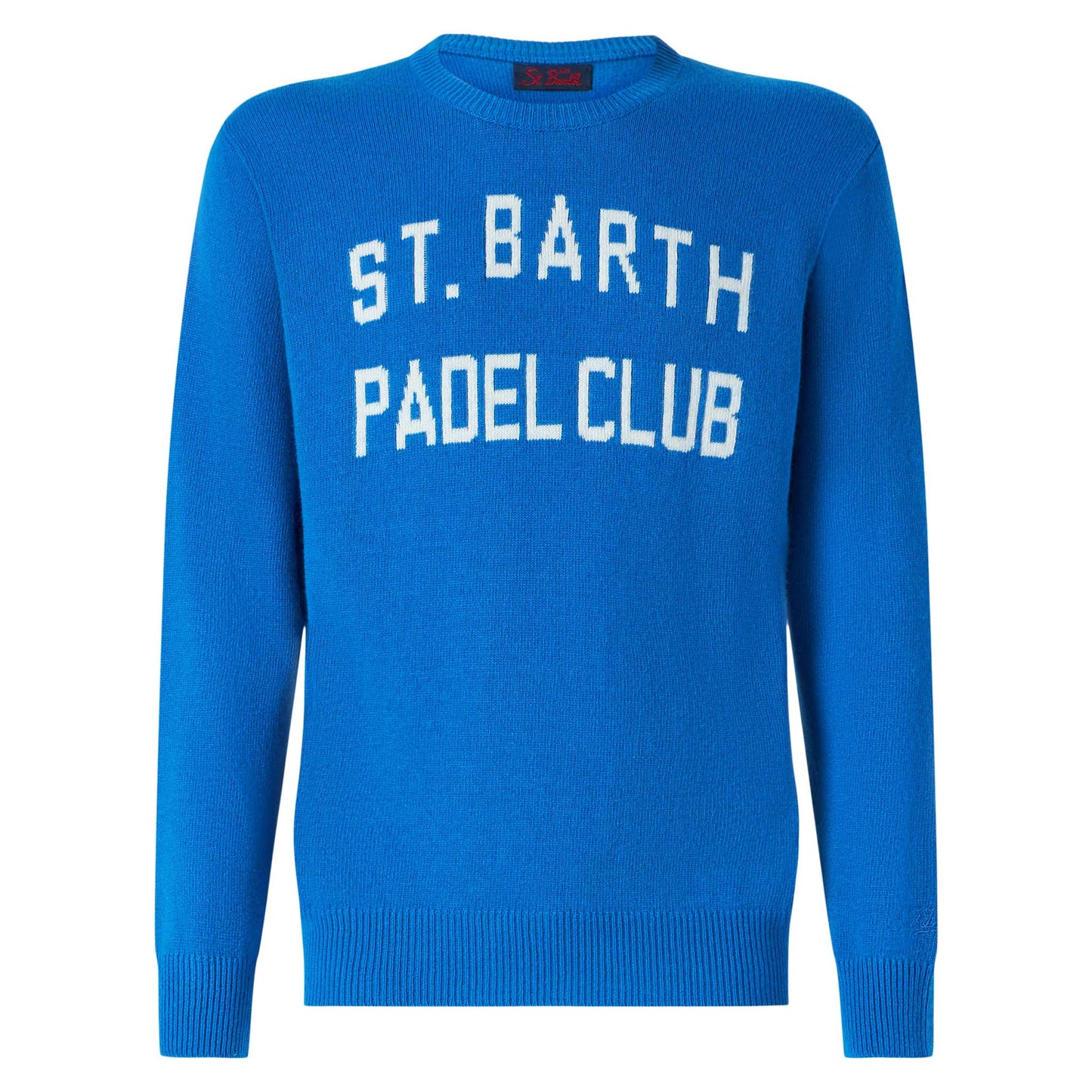 Man sweater with St. Barth Padel Club jacquard - MC2 Saint Barth