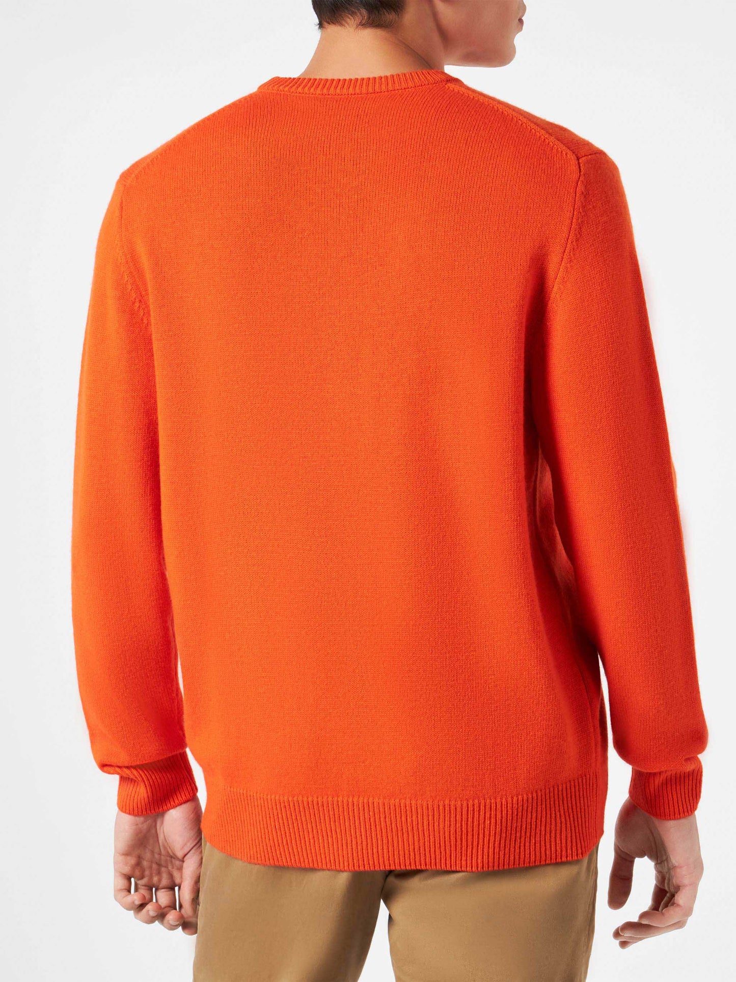 Maglia da uomo arancione stampa Bellavista & Fuoripista