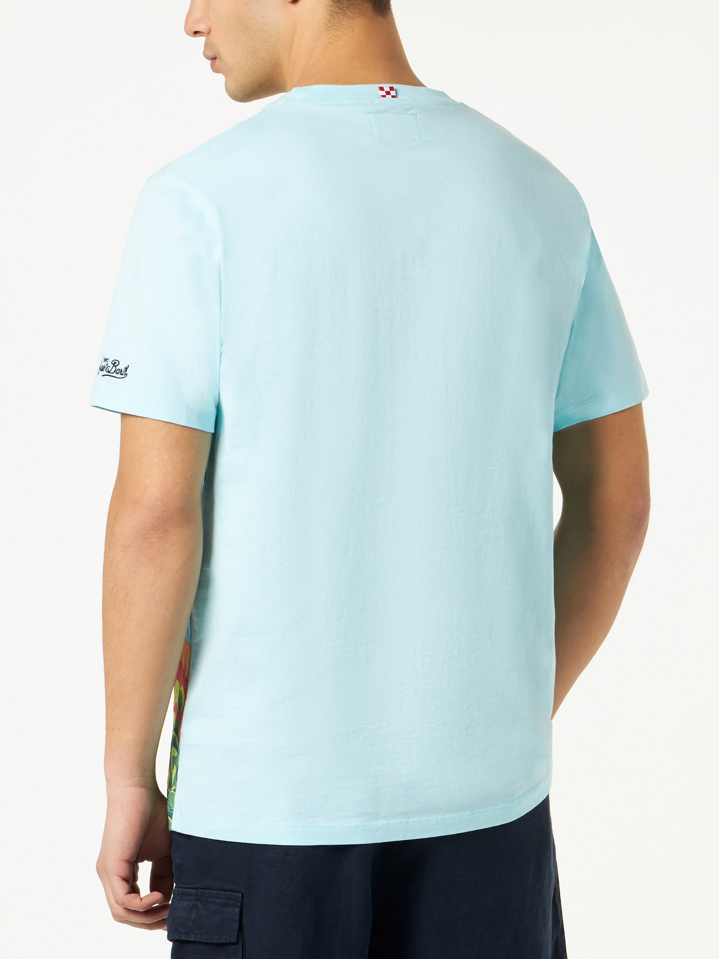 Man cotton t-shirt with Saint Barth postcard print - MC2 Saint Barth