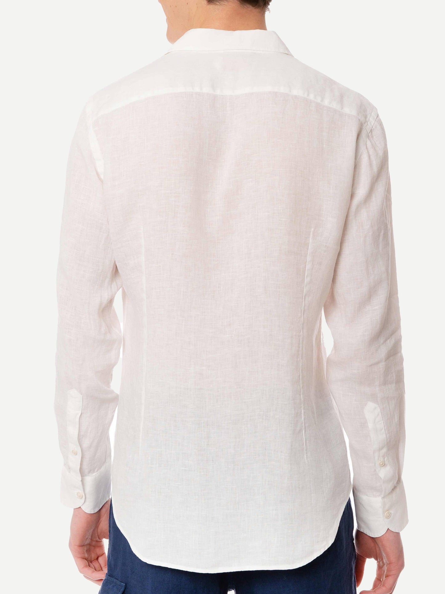 Man white linen Pamplona shirt - MC2 Saint Barth