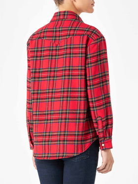 Woman long sleeves flannel shirt - MC2 Saint Barth