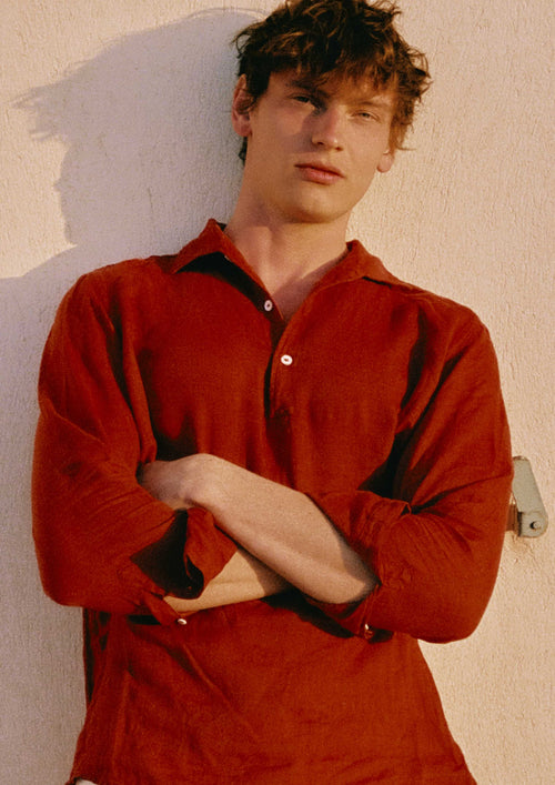 Man Half-Button Shirts
