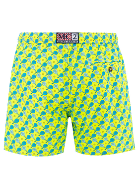 Man lightweight fabric swim-shorts Lighting Micro Fantasy with padel print - MC2 Saint Barth