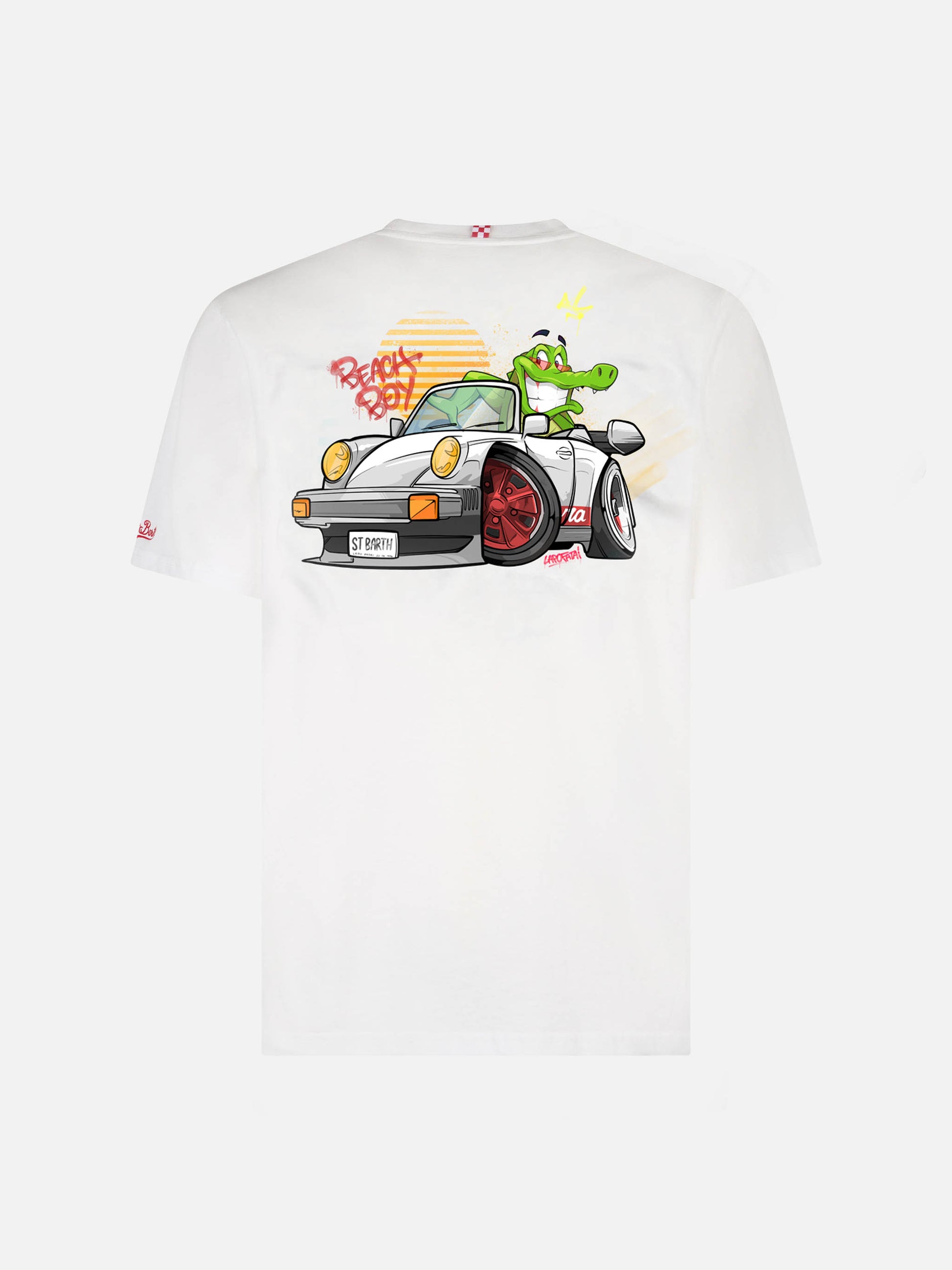 Boy cotton t-shirt with cryptopuppets crocodile print | CRYPTOPUPPETS SPECIAL EDITION - MC2 Saint Barth